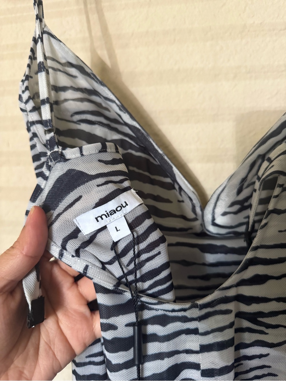 NWT Miaou Florence Dress in Zebra Size Large - Picture 7 of 8